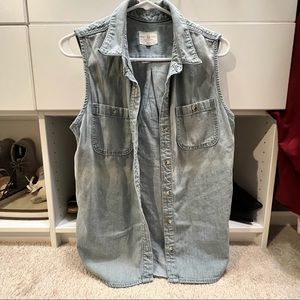 Denim vest jacket